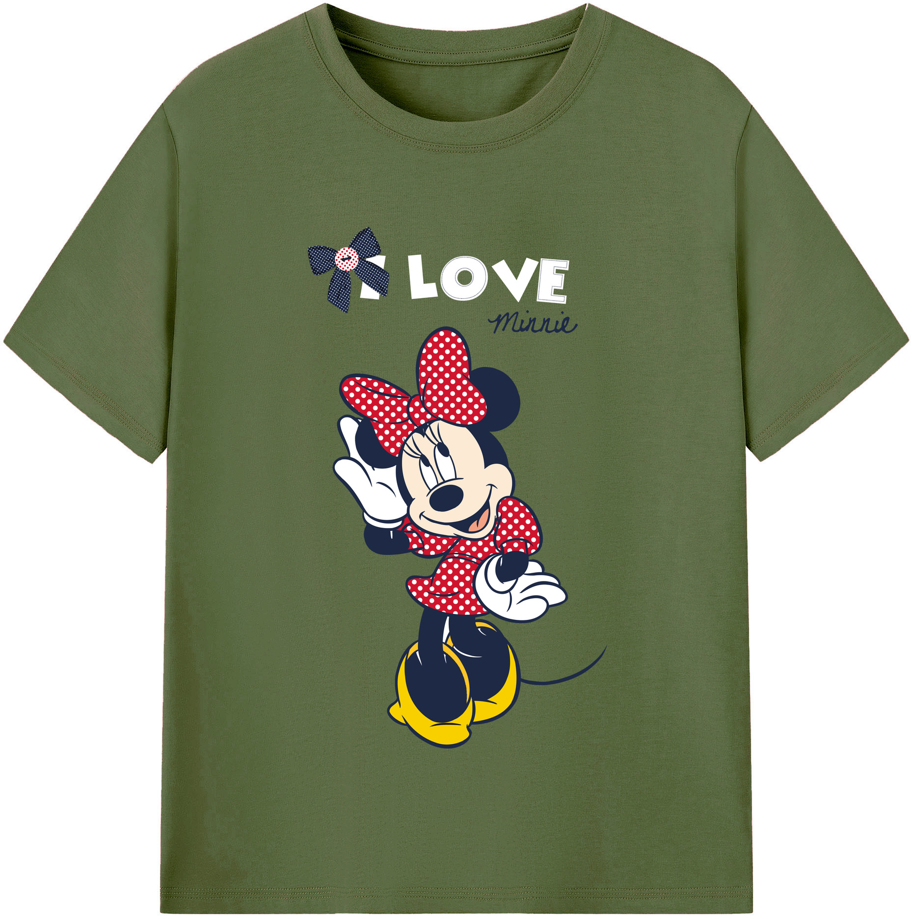 （画像用） ミッキーマウス Mickey Mouse 綿100％半袖Tシャツ（フロントプリント）